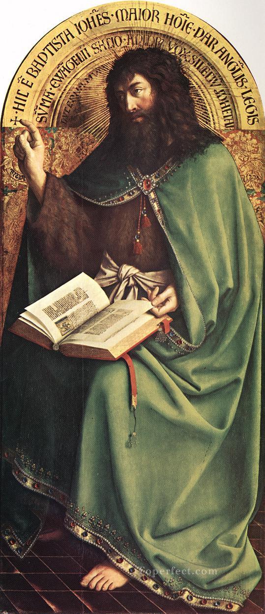The Ghent Altarpiece St John the Baptist Renaissance Jan van Eyck Oil Paintings